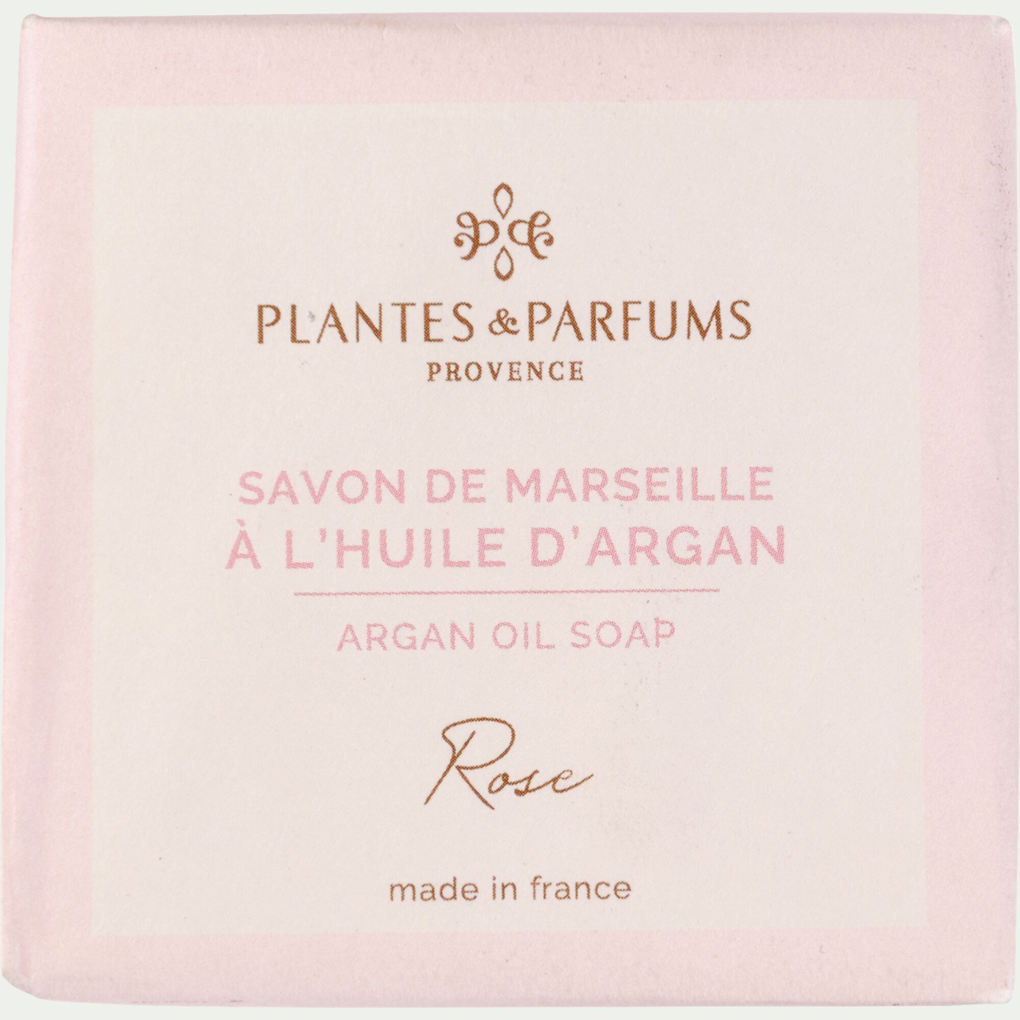 BELLON - Lot de 2 savons de Marseille à l'huile d'argan senteur rose 100g