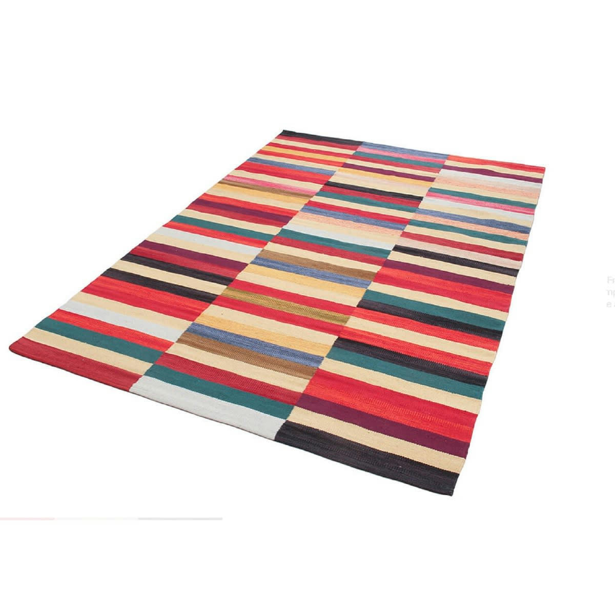 GRICK - Tapis de salon en coton multicolore 140x200 cm