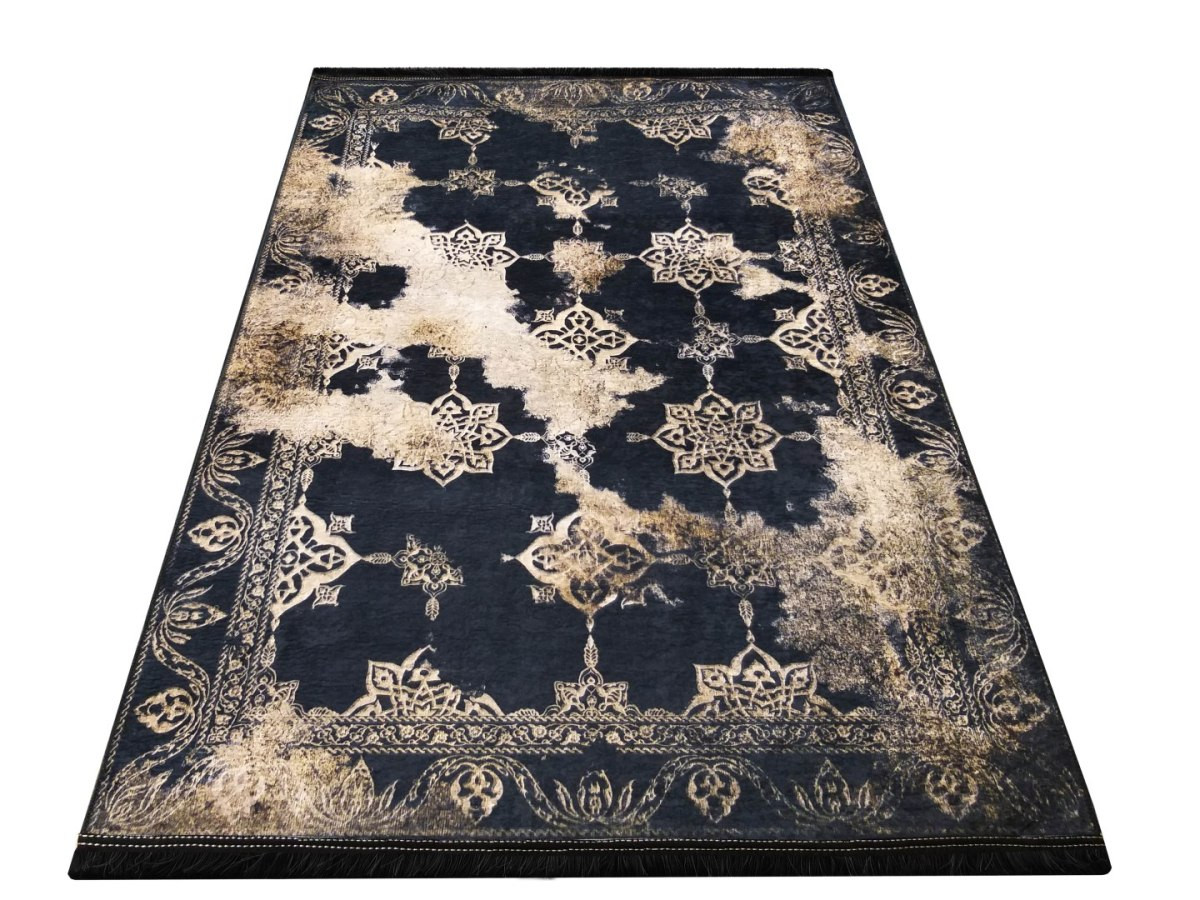Dywan BLACK and GOLD 07 160 x 220 cm czarny