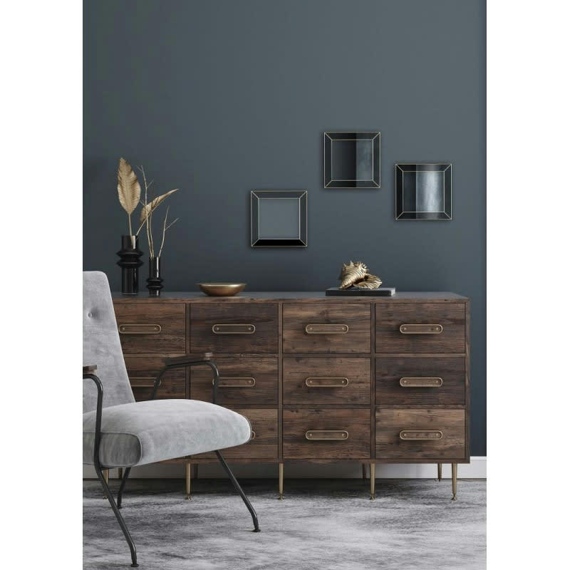 ALEXA - Miroir déco design en verre or