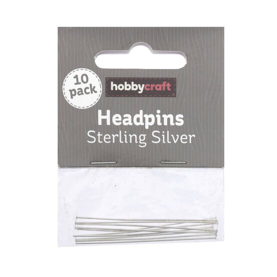 SilverHeadpins 50mm 10 Pack