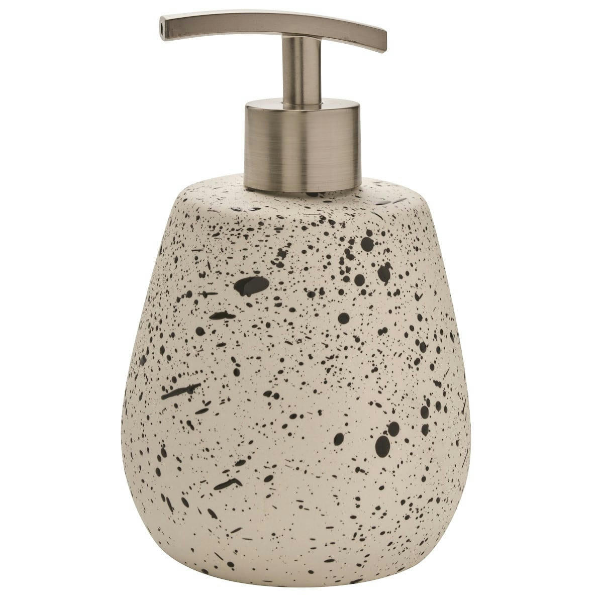 DEMY - Distributeur de savon en céramique blanc tacheté à la main