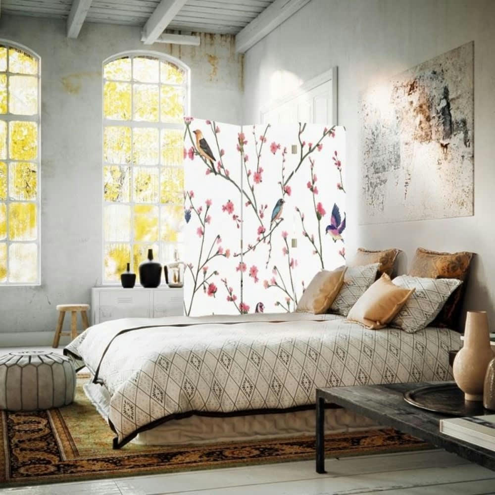 - Paravent - Cloison Songbirds 110x150cm (3 volets)