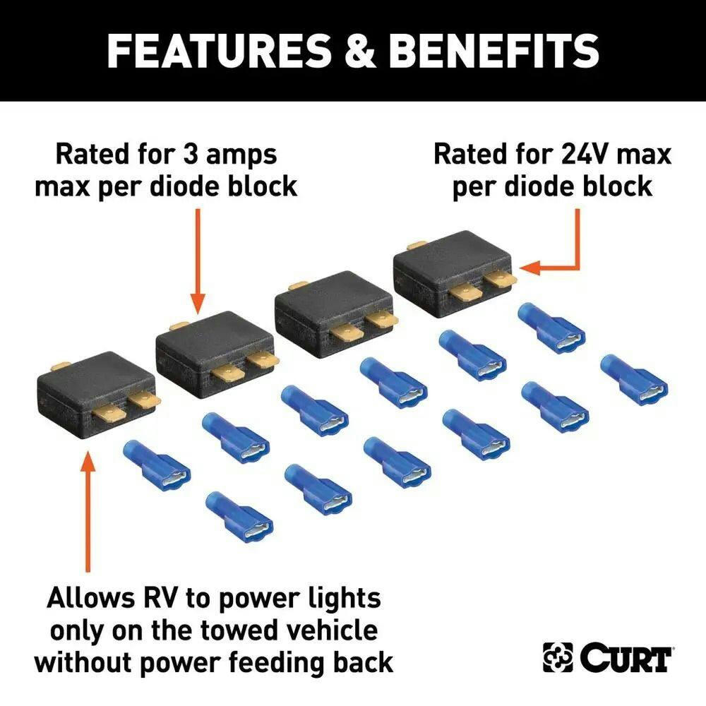 CURT 24V Trailer RV Harness Diode Kit