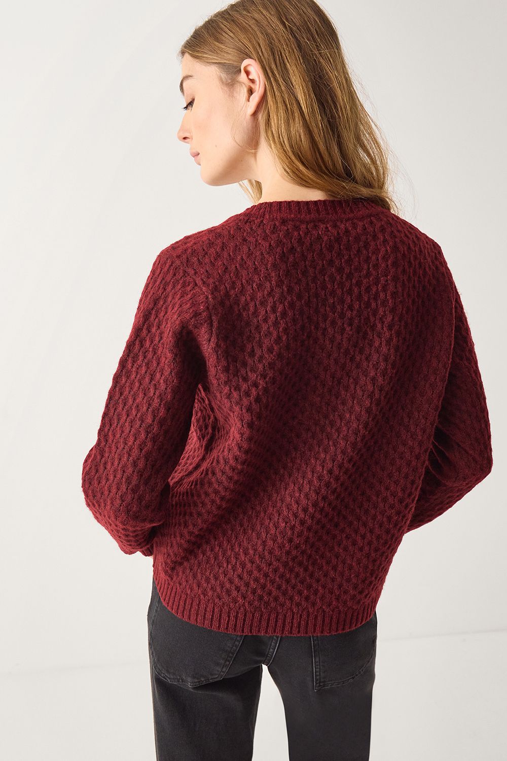 Monsoon Tina Bow Tie Cardigan Red