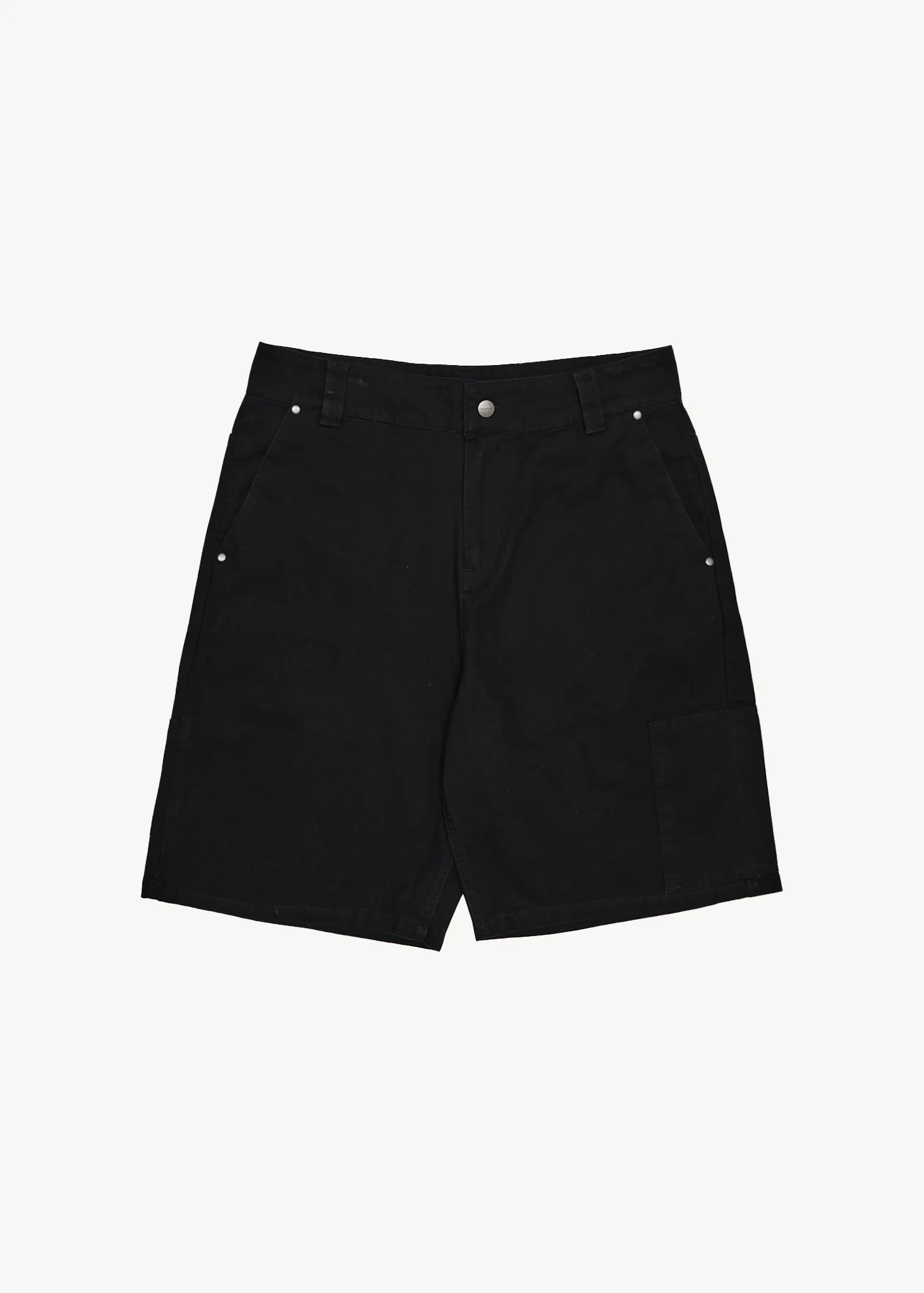 AFENDS Mens Harper - Canvas Workwear Short 22 - Black
