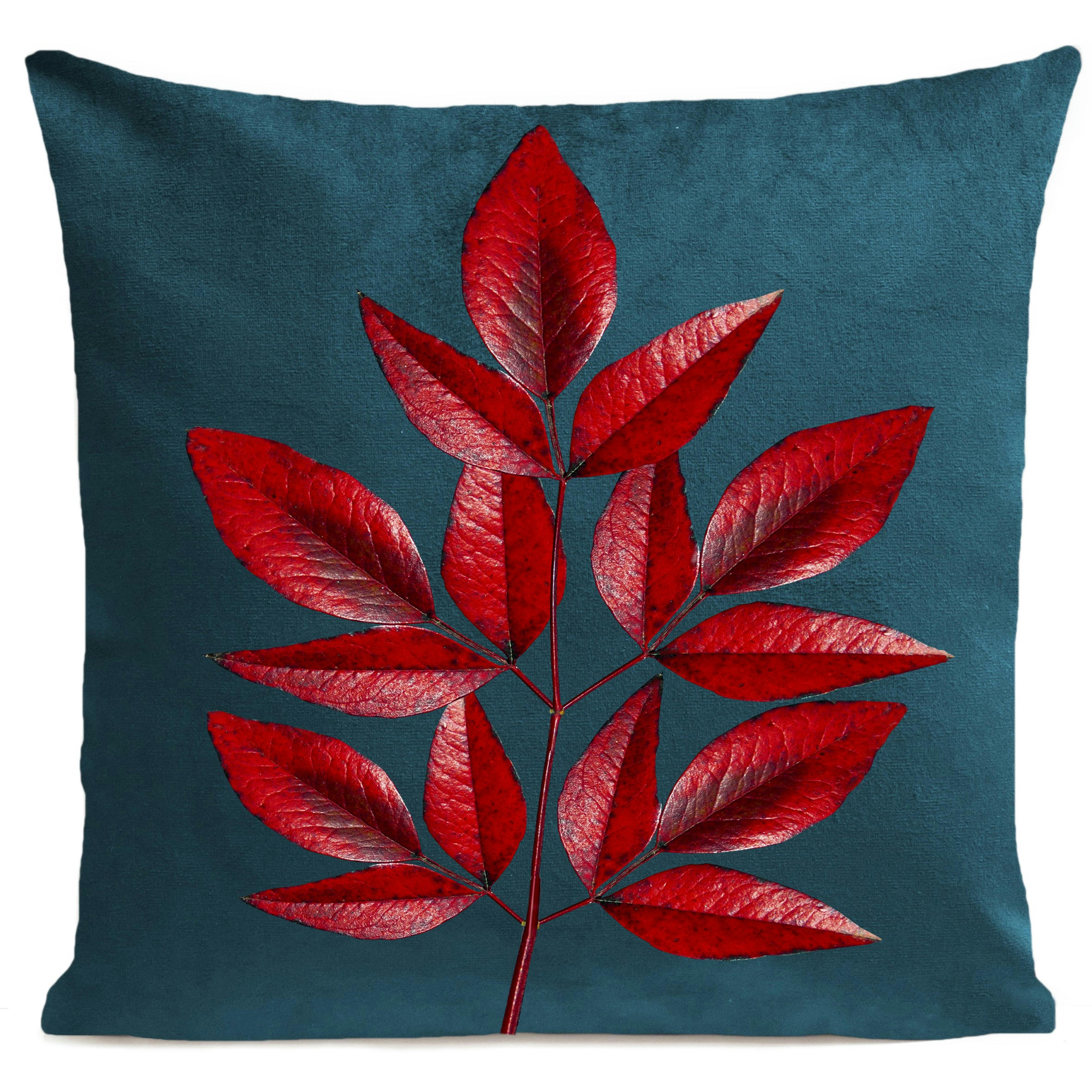 - Coussin automne bleu suédine 40x40cm