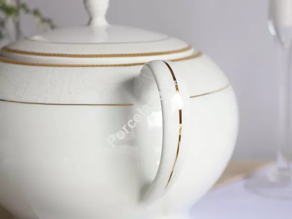Serwis obiadowy na 12 osób (42 el.) Bogucice - New Hollis Gold 1133