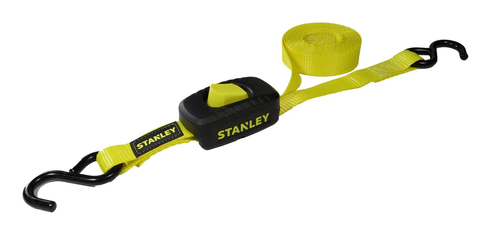 Stanley 1,200-lb Cam Buckle Tie Down, Adjustable Cargo Strap, 1-in x 10-ft, 4-pk