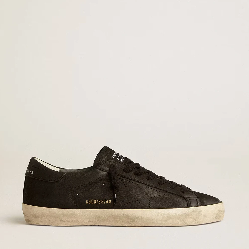 Golden Goose Super-Star LTD in nappa leather with red star and heel tab