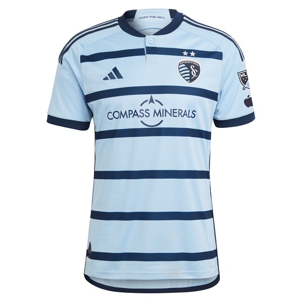 Sporting Kansas City adidas 2024 Hoops 4.0 Authentic Custom Jersey - Light Blue