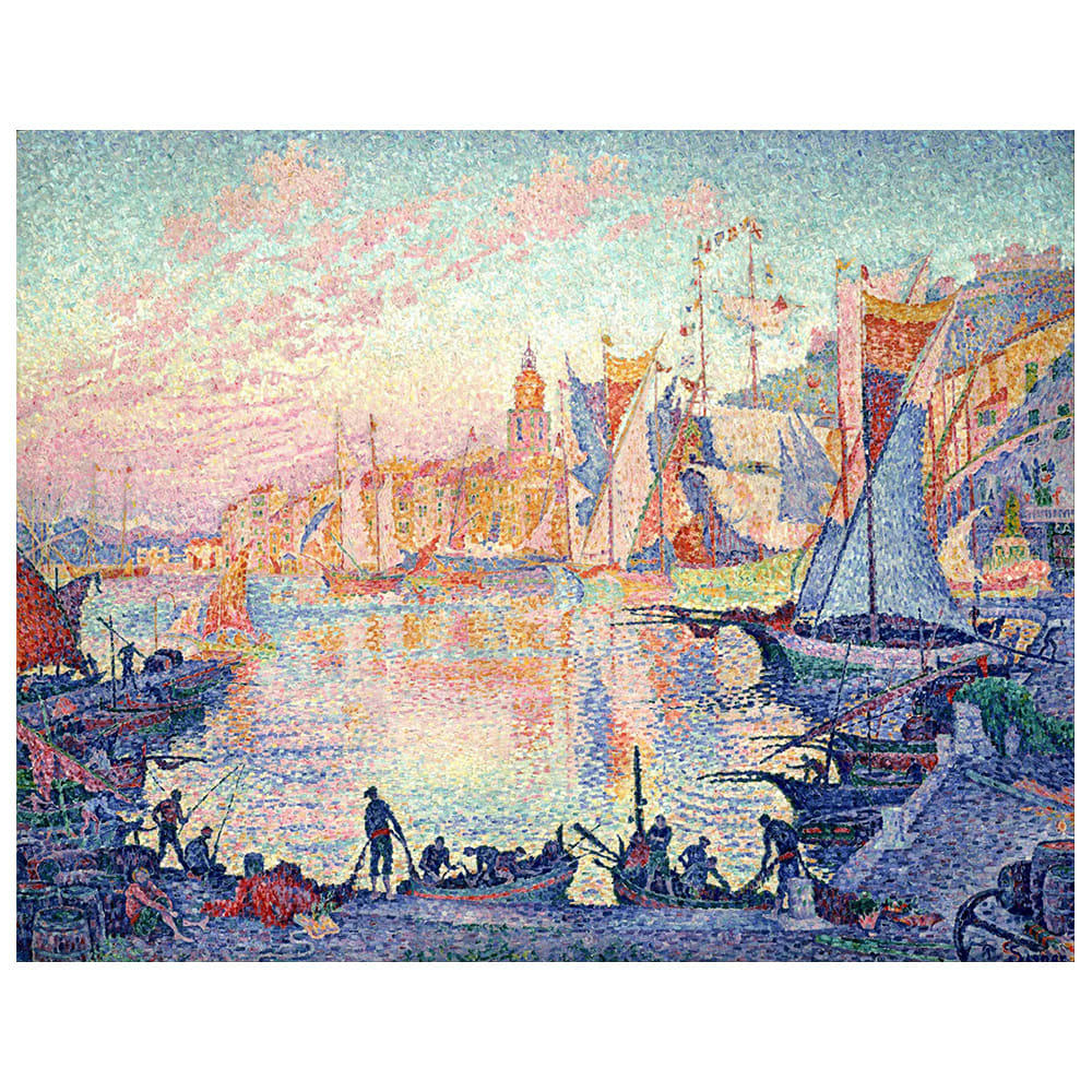 - Tableau Le Port de Saint Tropez Paul Signac 80x100cm
