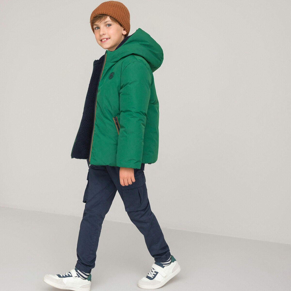 Blouson réversible à capuche