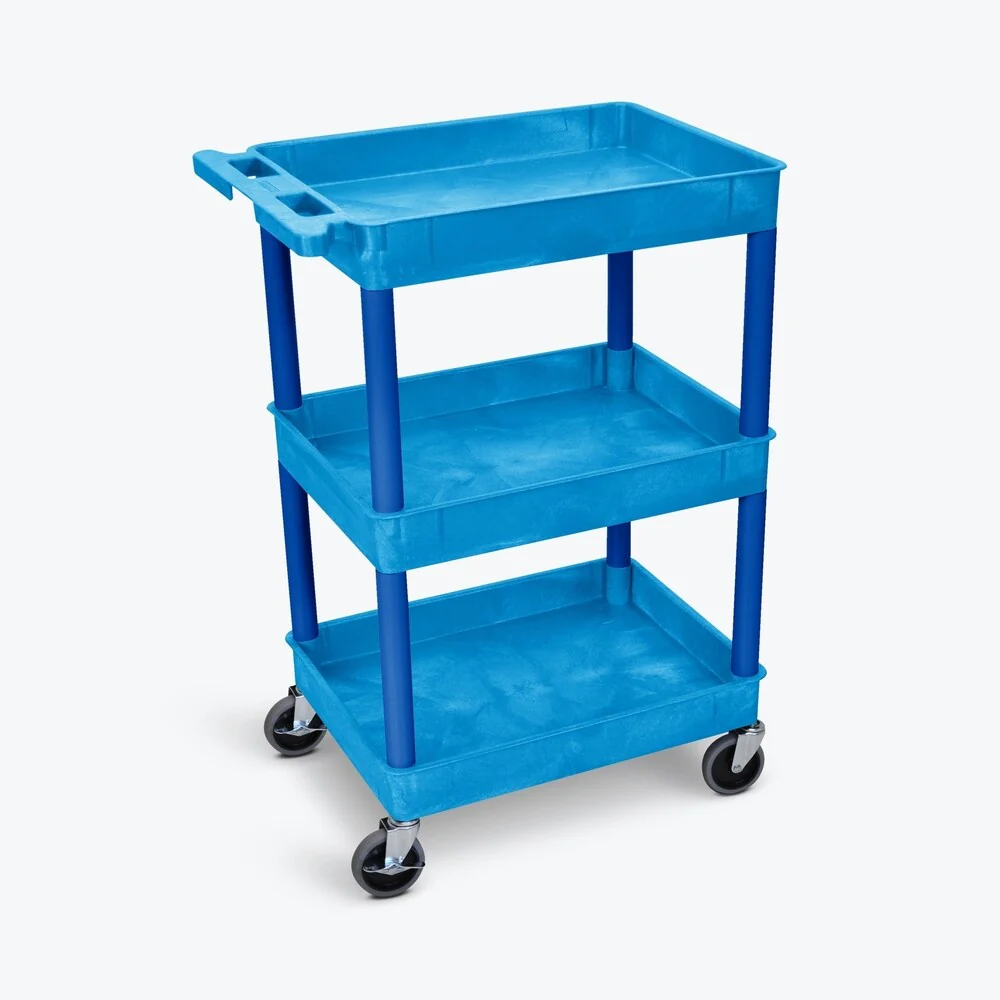 Luxor 3 Tub Shelf Utility Cart