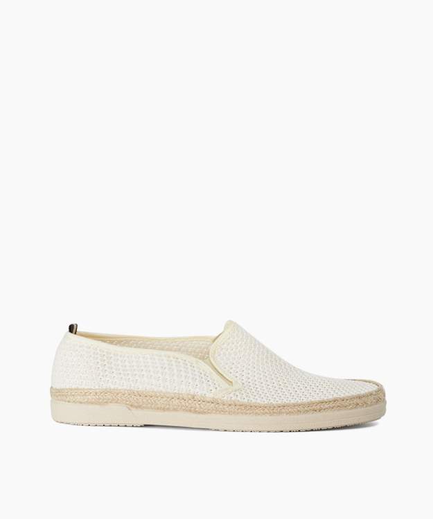 Fisherr Off White - Perforated Casual Espadrilles