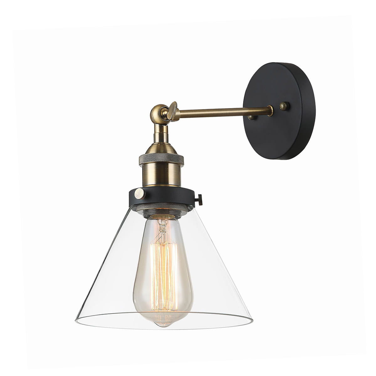 Kinkiet transparentny GETAN 1xE27x60W wym:28x18x26cm IP20 Italux