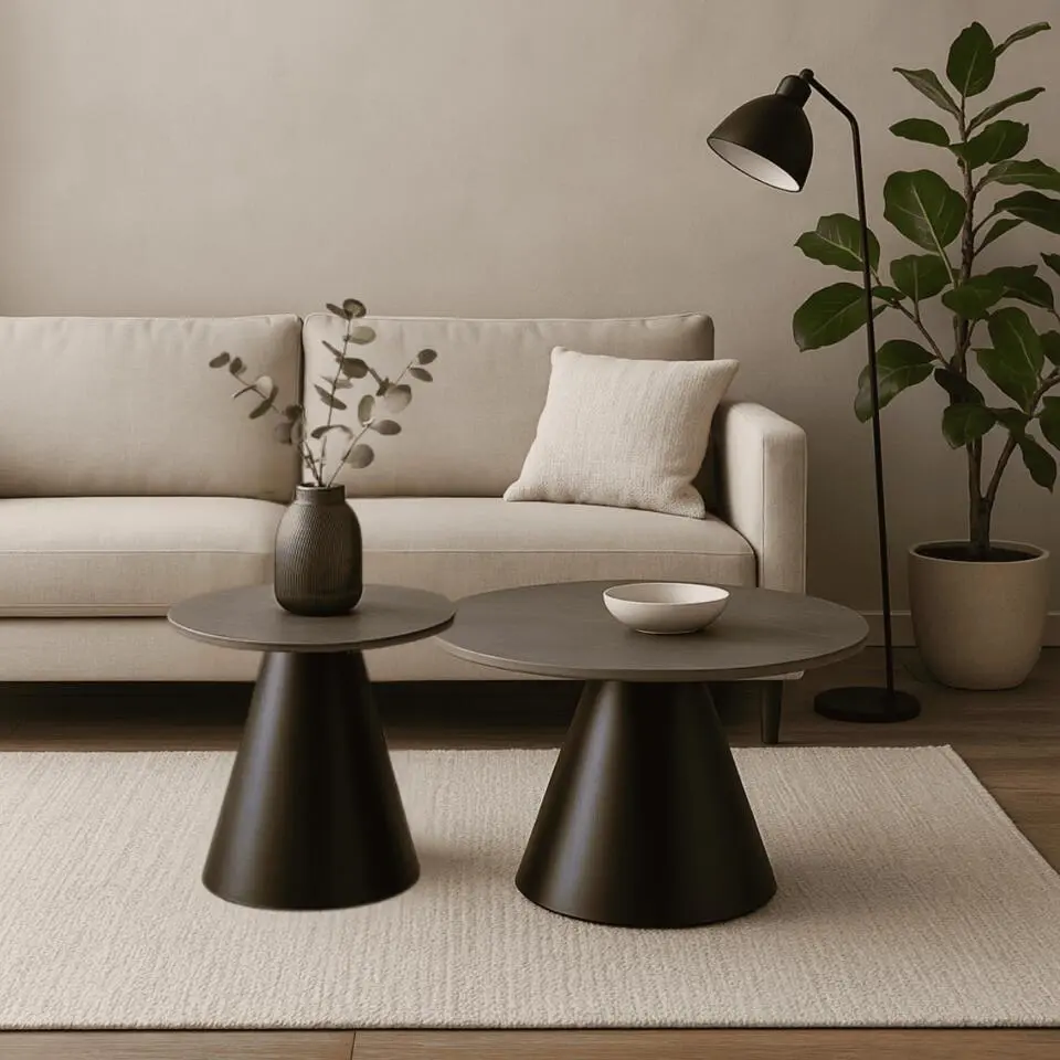 CALICOSY - Set van 2 Salontafels LOUNA - 40x70x70 cm