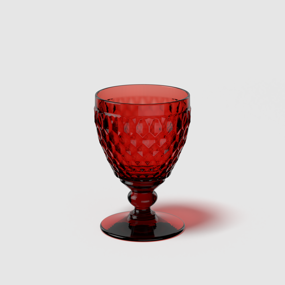 Boston White wine glass - Red, 4.1 oz, crystal glass