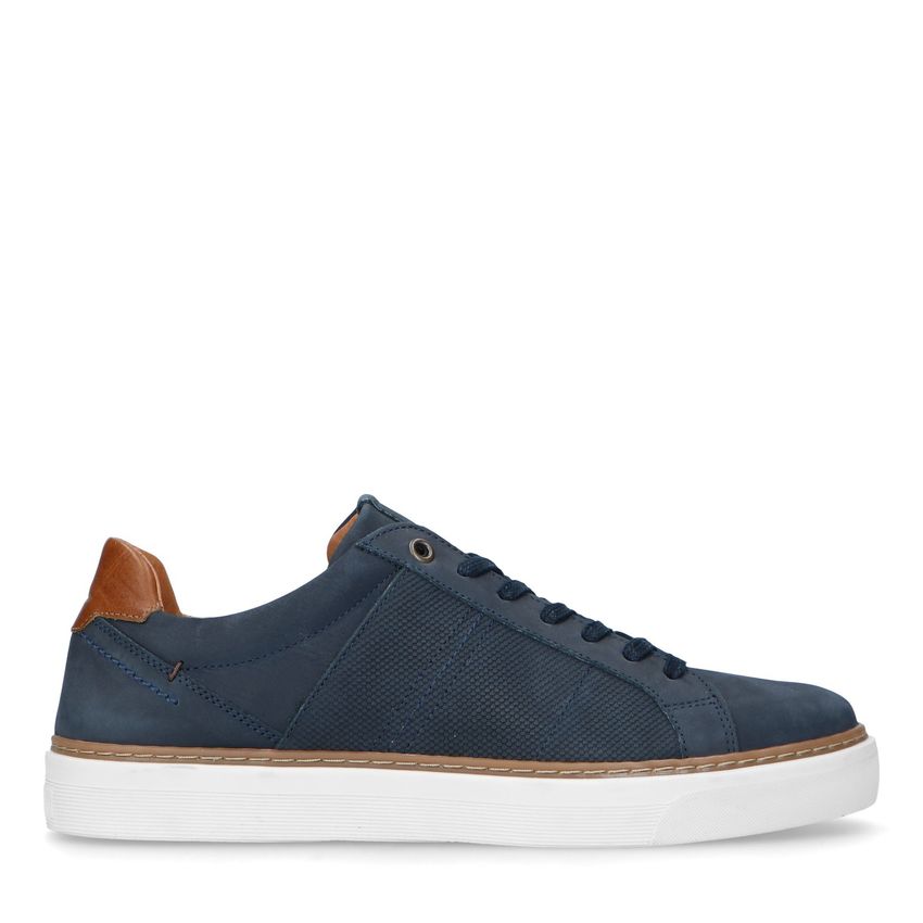 No Stress Donkerblauwe nubuck sneakers