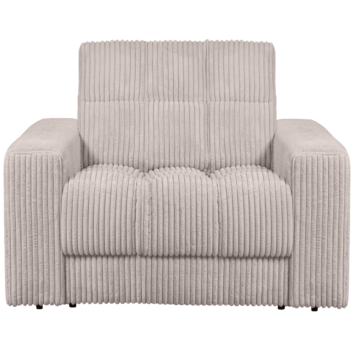 WOOOD fauteuil Second Date - Grove Ribstof - Naturel - 78x103x99