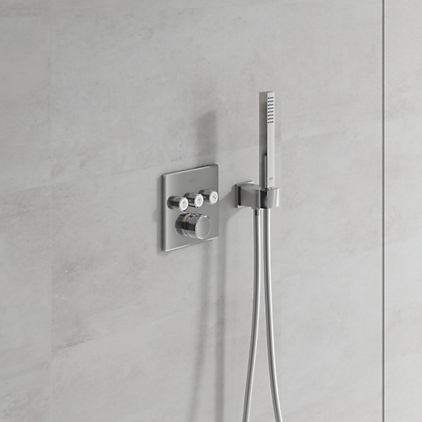 GROHE - Mitigeur encastré 3 sorties Grohe SmartControl - Façade carrée