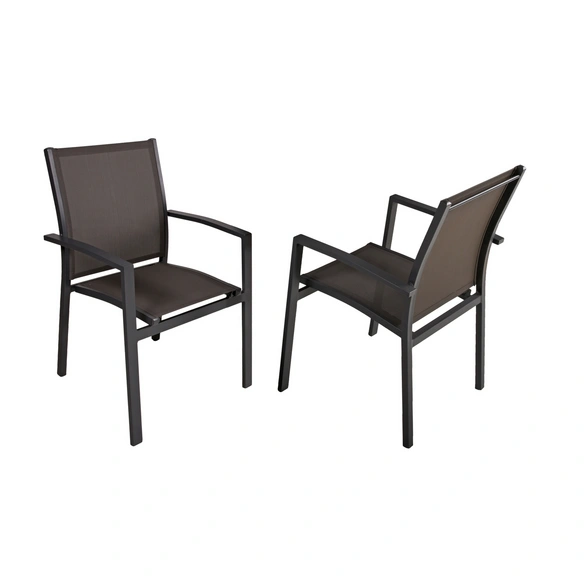 Tischgruppe »ELENA«, 3-tlg., Schwarz, Aluminium, Kunststoff