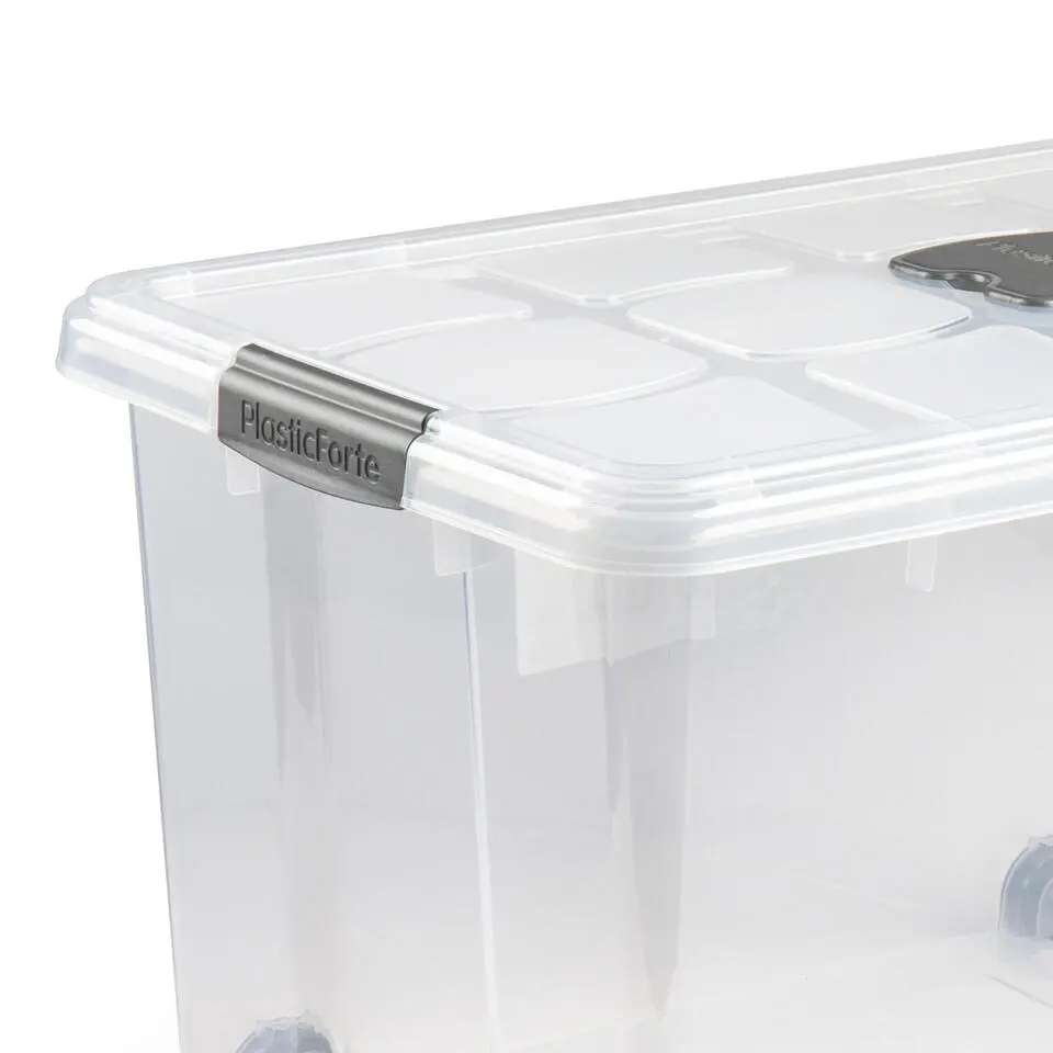 Plasticforte Opslagbak met deksel - 1x - 55L - 59 x 40 x 35 cm