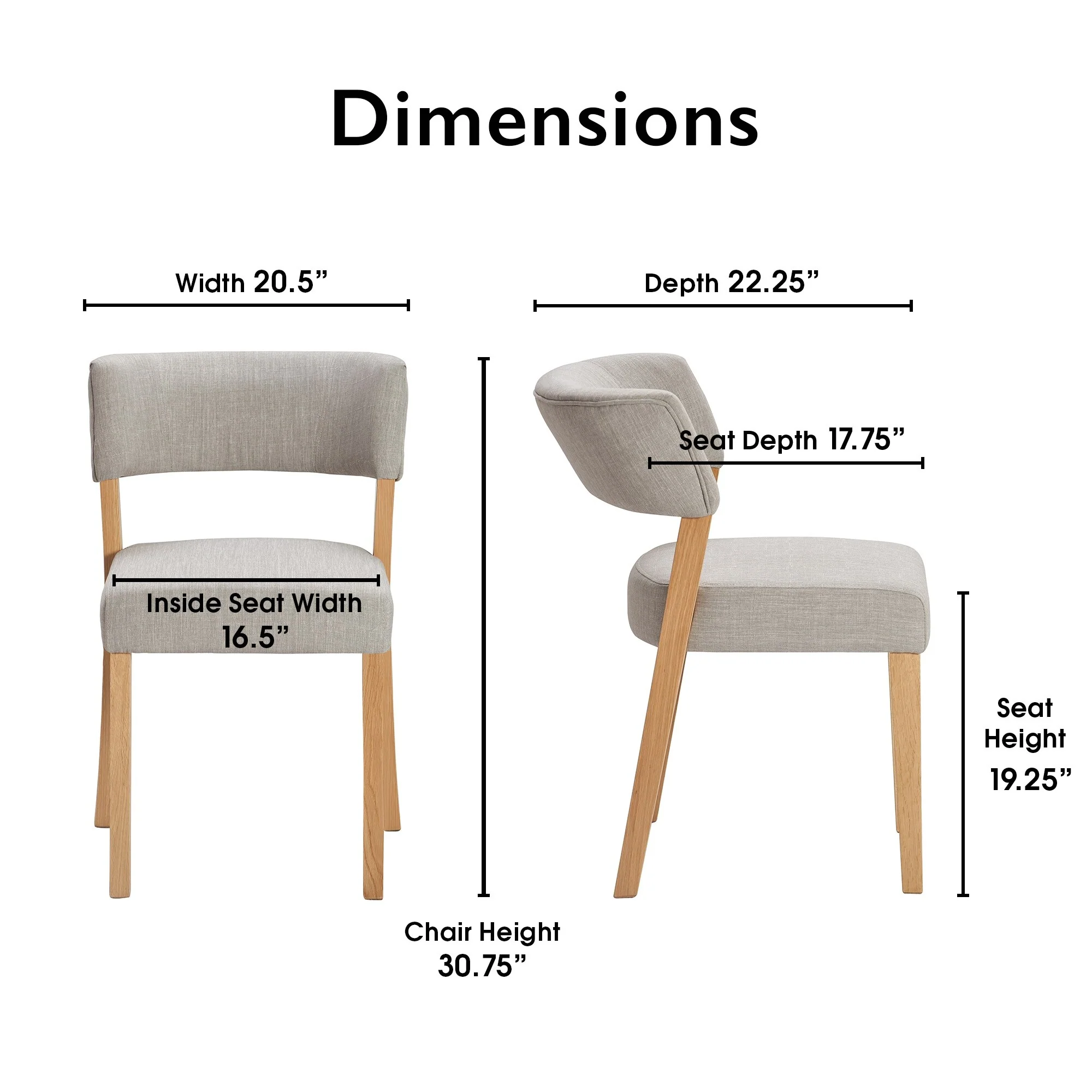 Tommy Hilfiger Waltham Dining Chair, Set of 2, Light Gray