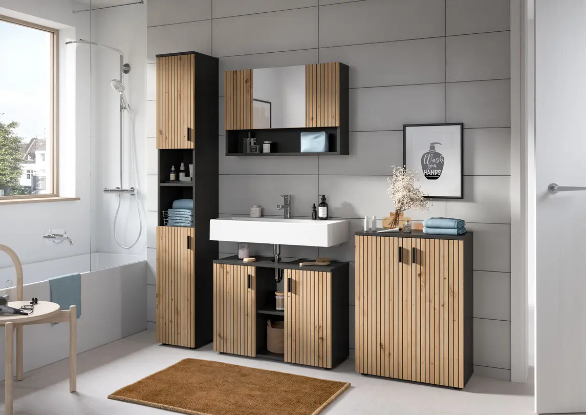 Badschrank 3-teilig Mone
