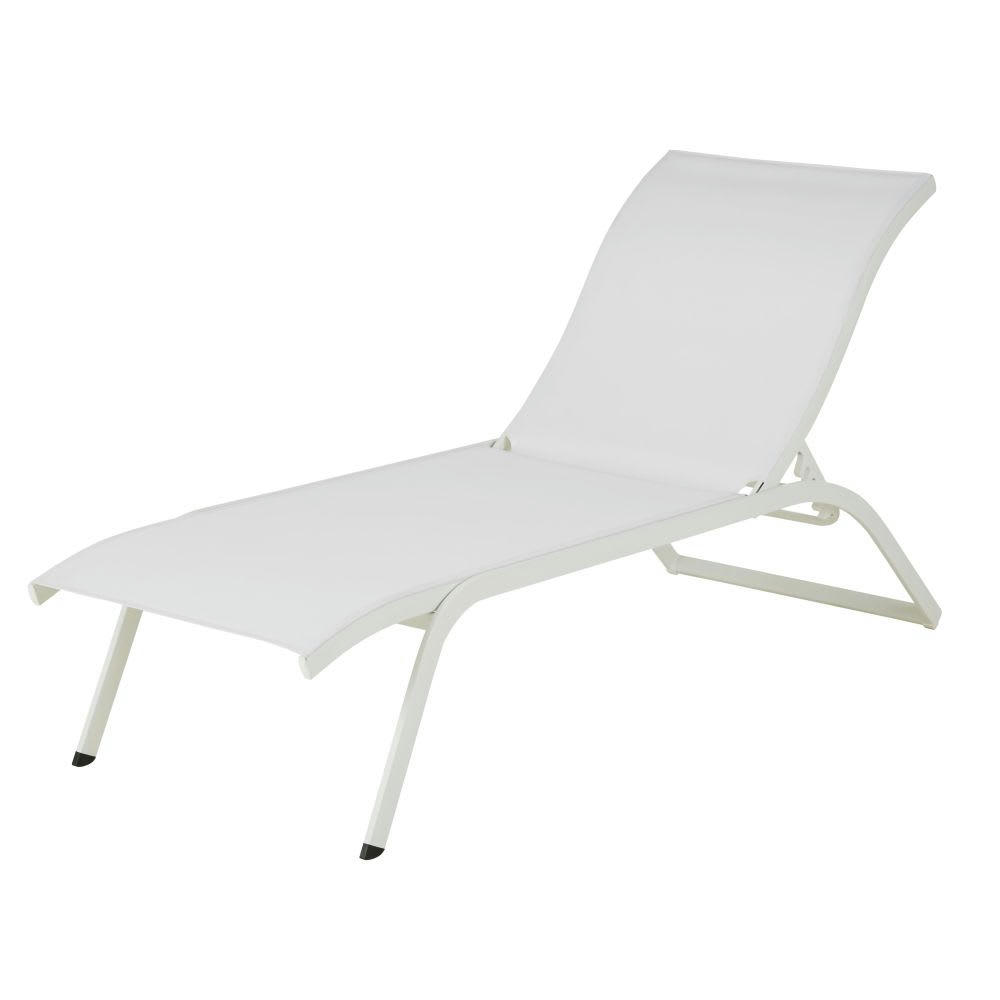 Brava Business - Bain de soleil professionnel empilable en aluminium blanc