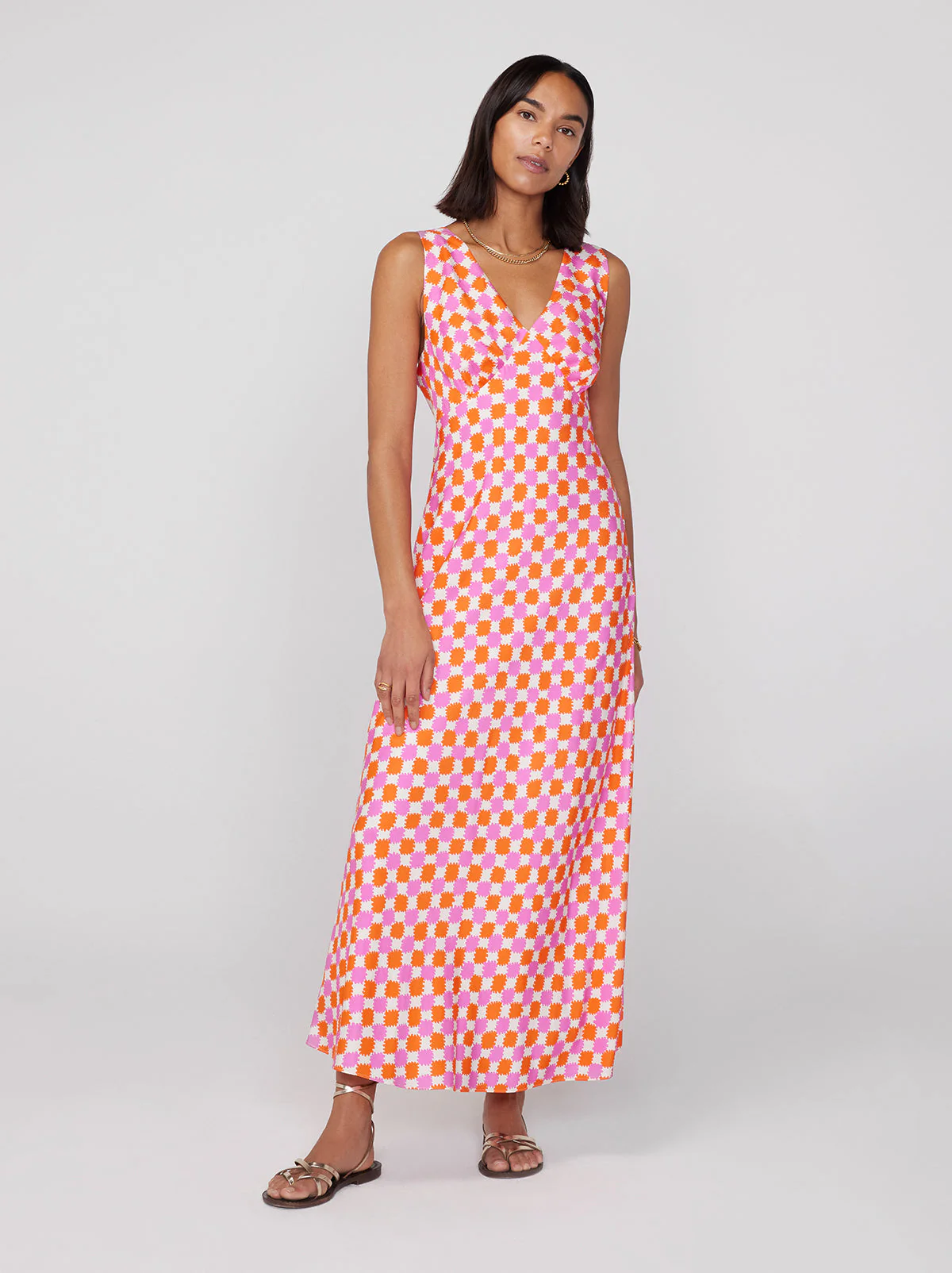Claire Picnic Check Slip Dress