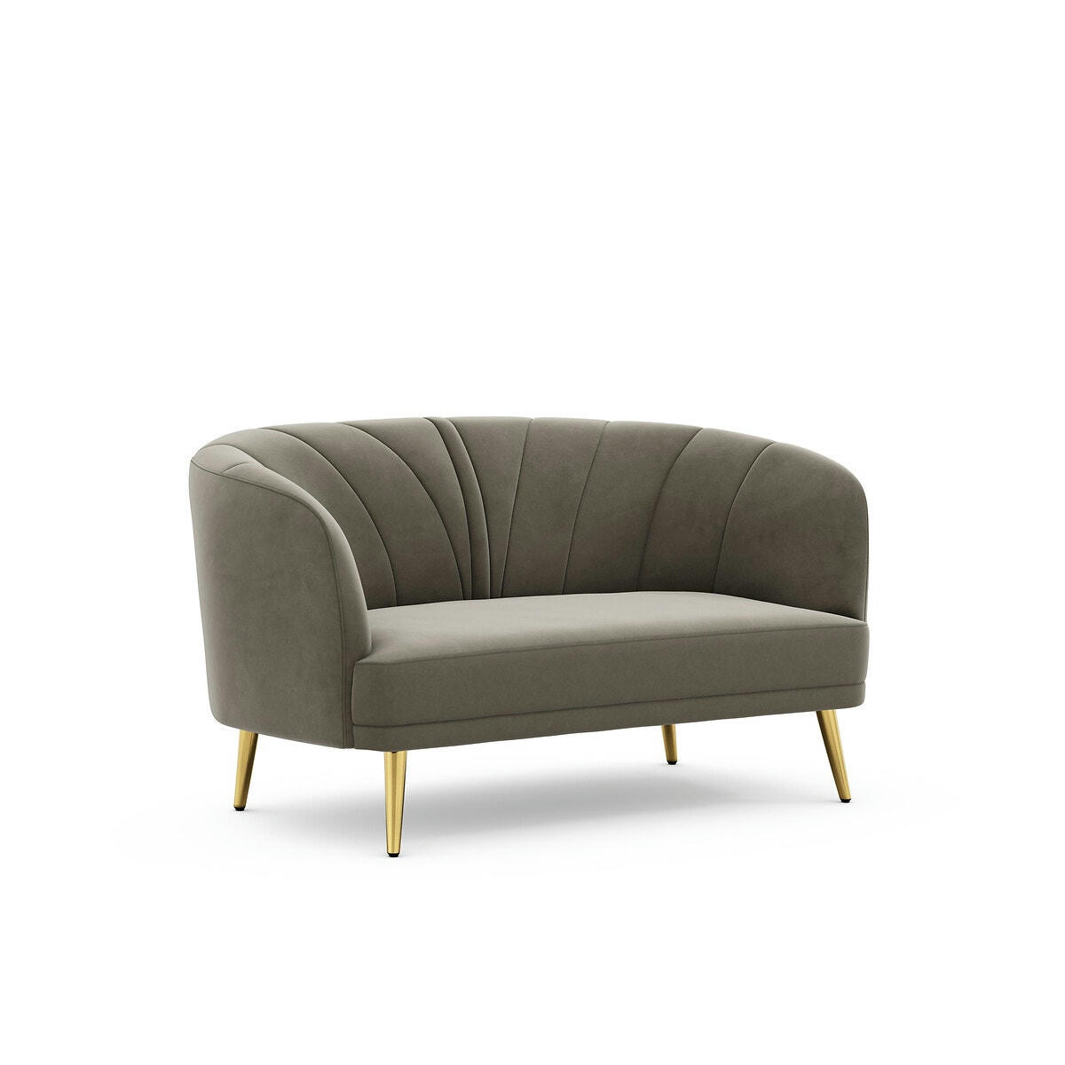 Banquette velours 2/3 places, Leone