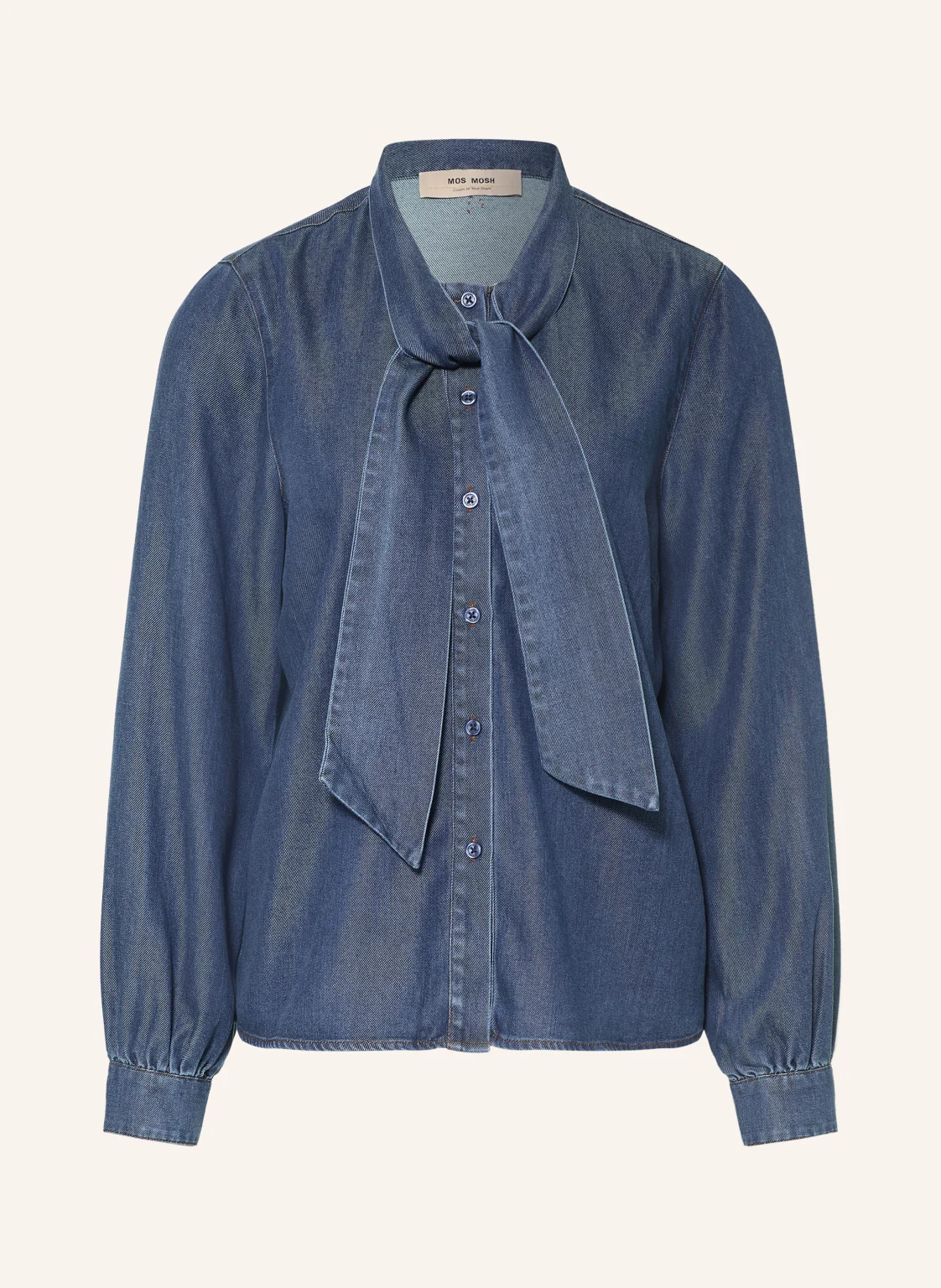 MOS MOSH Schluppenbluse MMPALOMA in Jeansoptik