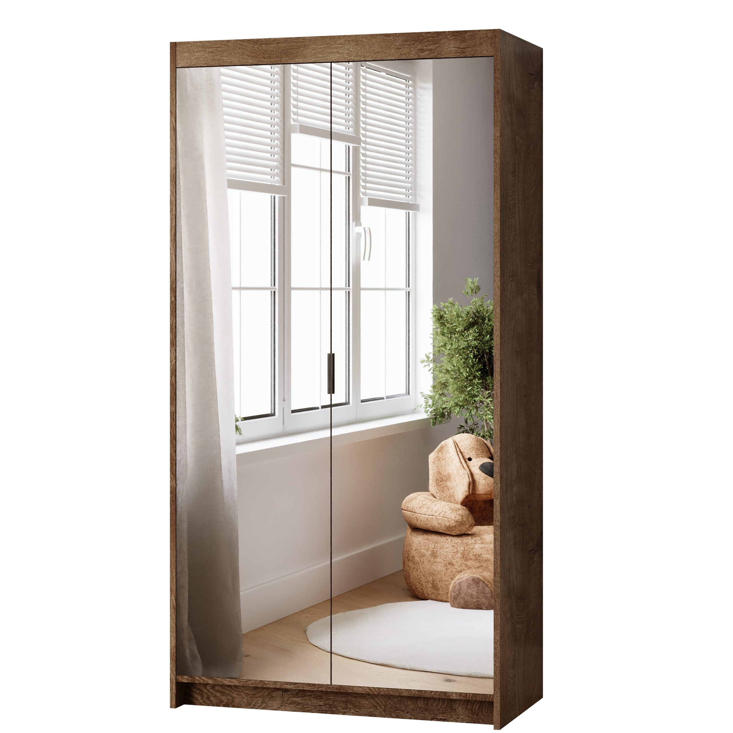 Szafa dwudrzwiowa modułowa 90 cm KUBA dąb lefkas