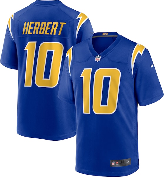 Justin Herbert Los Angeles Chargers Nike 2nd Alternate Game Jersey - Royal/Navy/White