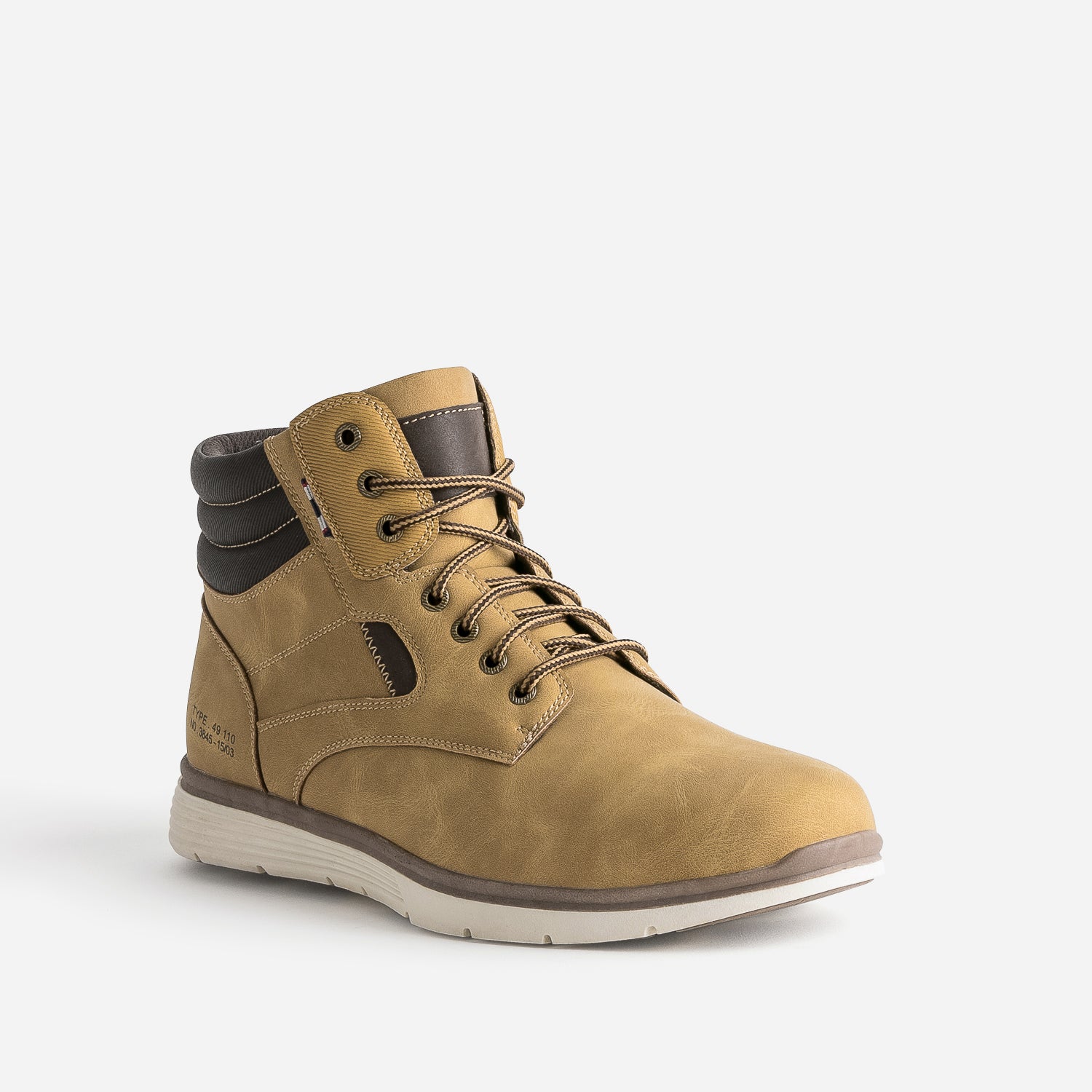 Basket jaune ocre et marron