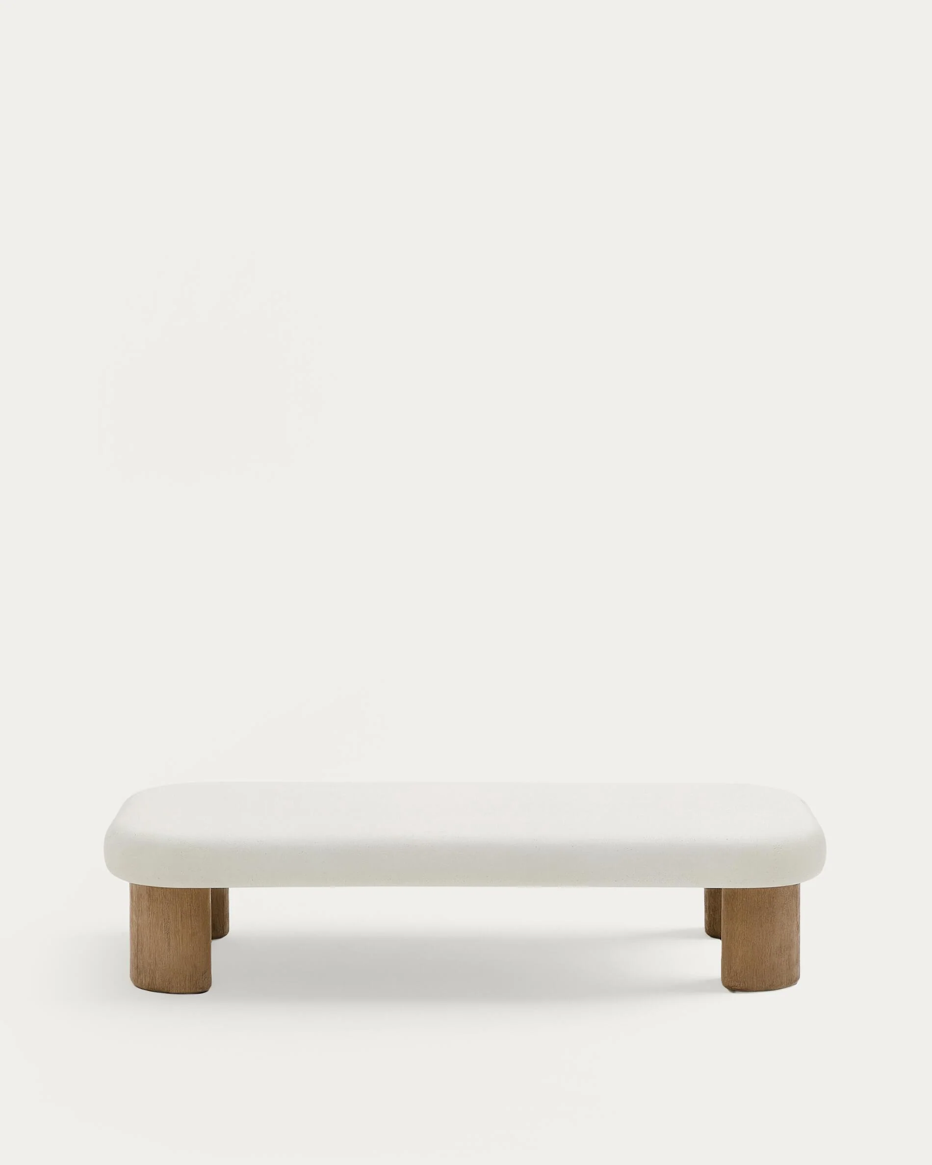 Labra coffee table in cement and acacia wood 140 x 70 cm FSC 100%