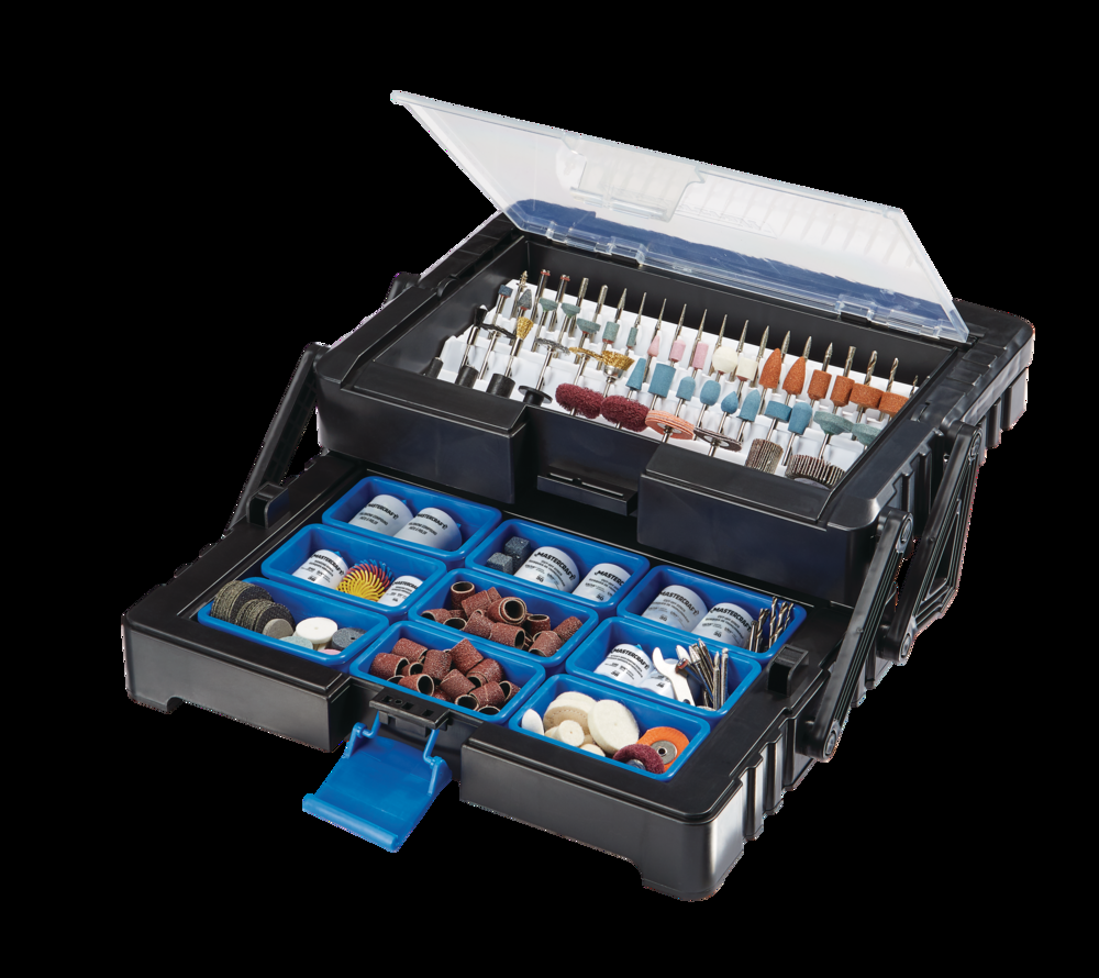 Mastercraft Assorted Rotary Tool  Accessory Bit Set with Storage Case & 1/8-in Shanks, 500-pc