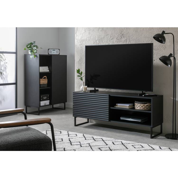 Habitat Tono 2 Drawer TV Unit - Black