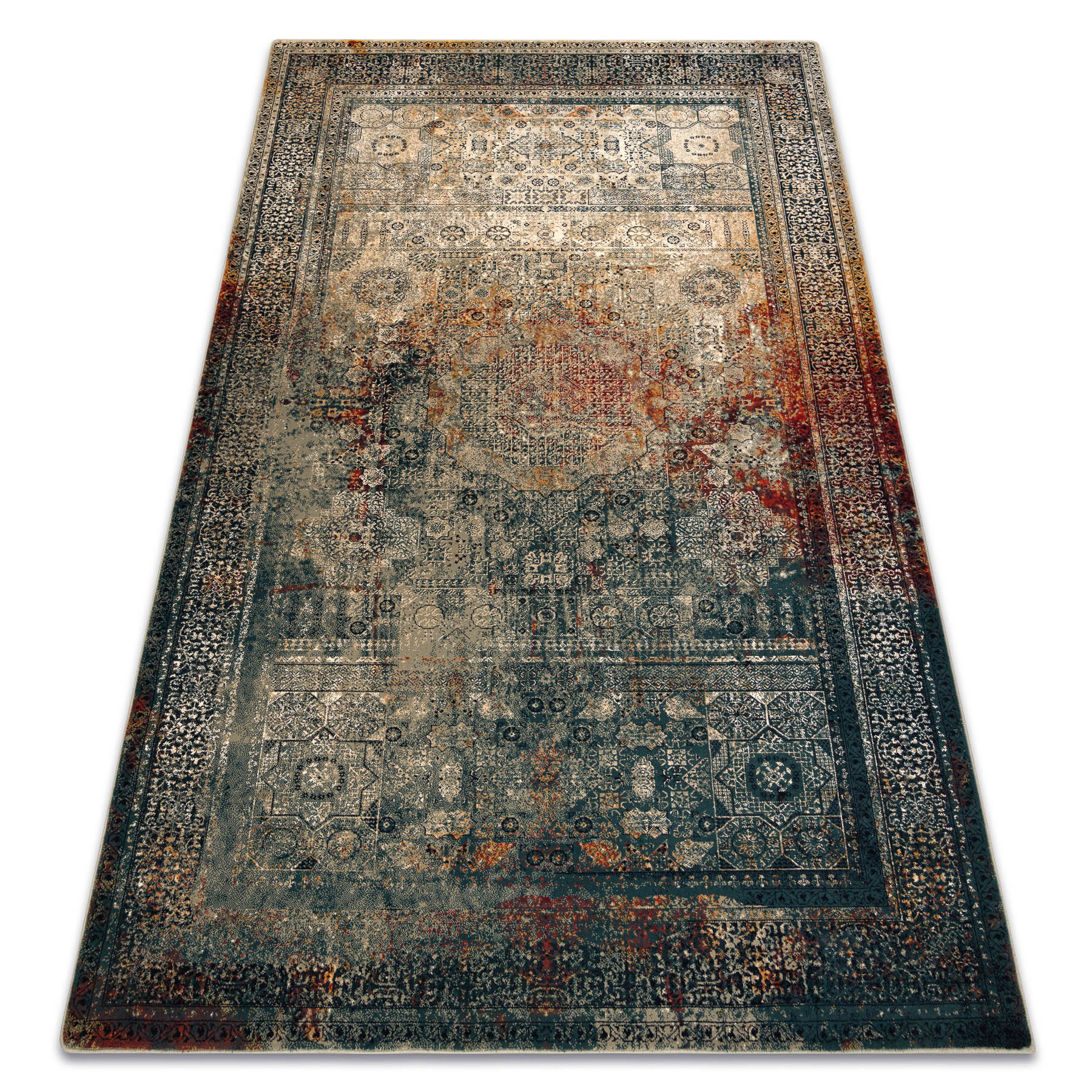 Dywan wełniany SUPERIOR MAMLUK orientalny vintage szmaragd 135x200 cm