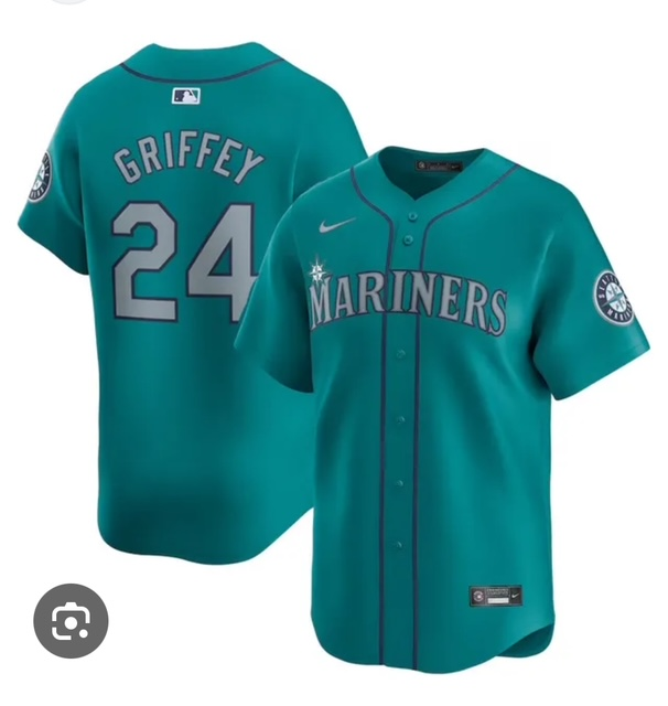 Ken Griffey Jr. Seattle Mariners Nike Home Alternate Limited Player Jersey - Teal