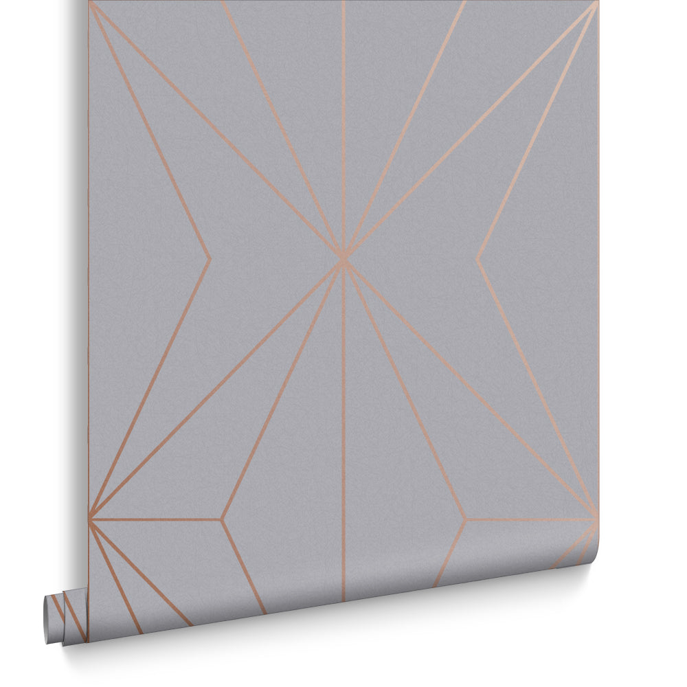 Graham & Brown Vliesbehang - Harmony Grey Rosegold - 10mx53cm