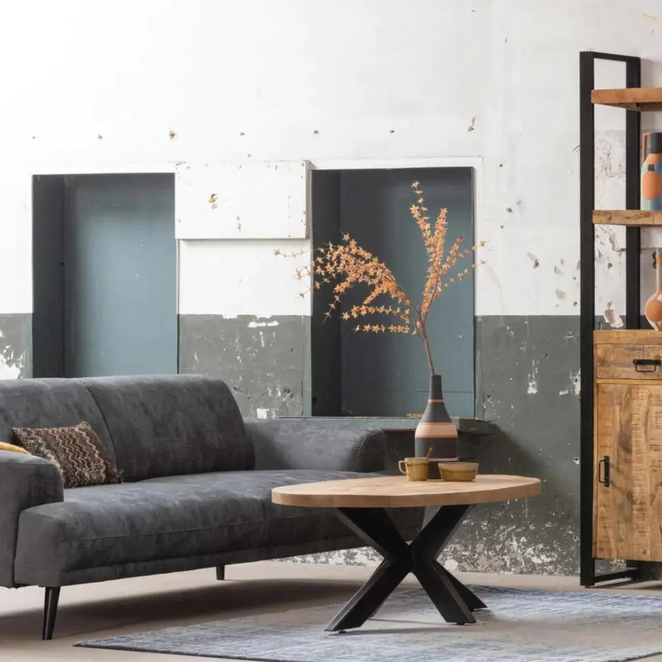 Mangohoutonline - Salontafel Tulsa Ovaal - Bruin - Mahom