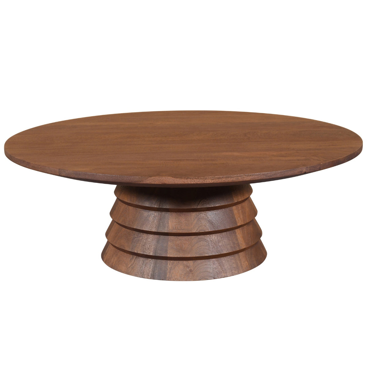 DÉJA Living Salontafel Marín - Rond Donkerbruin Mangohout - 90x90x31cm