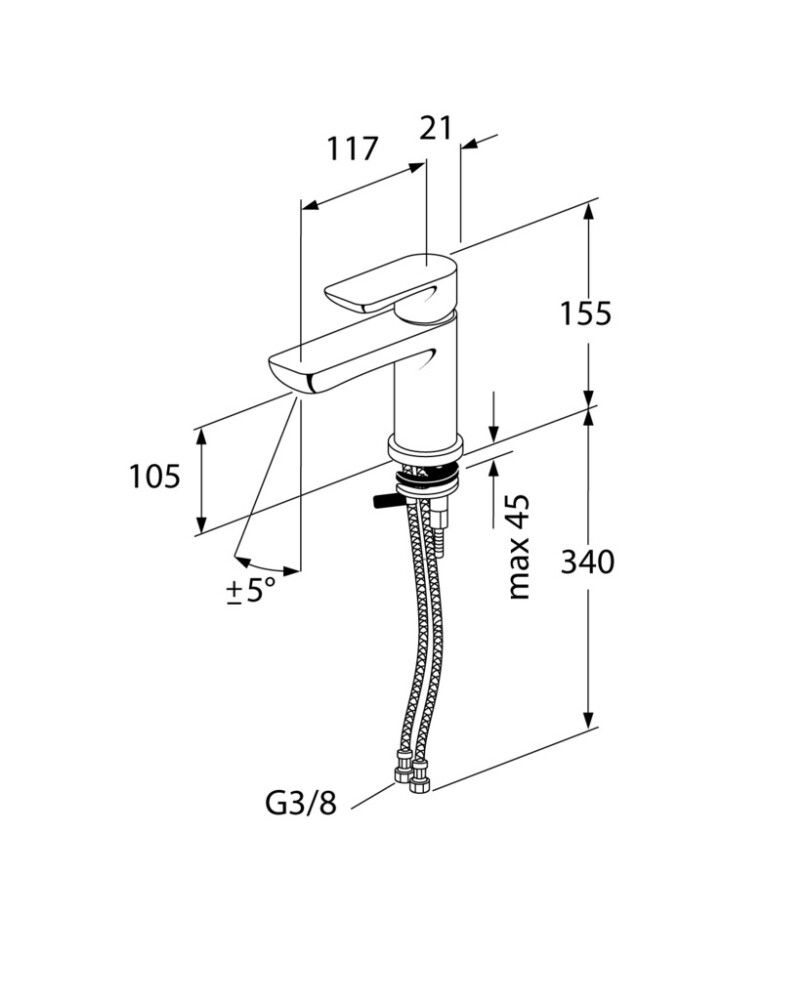 SERVANTBATTERI GUSTAVSBERG ESTETIC MATT SVART