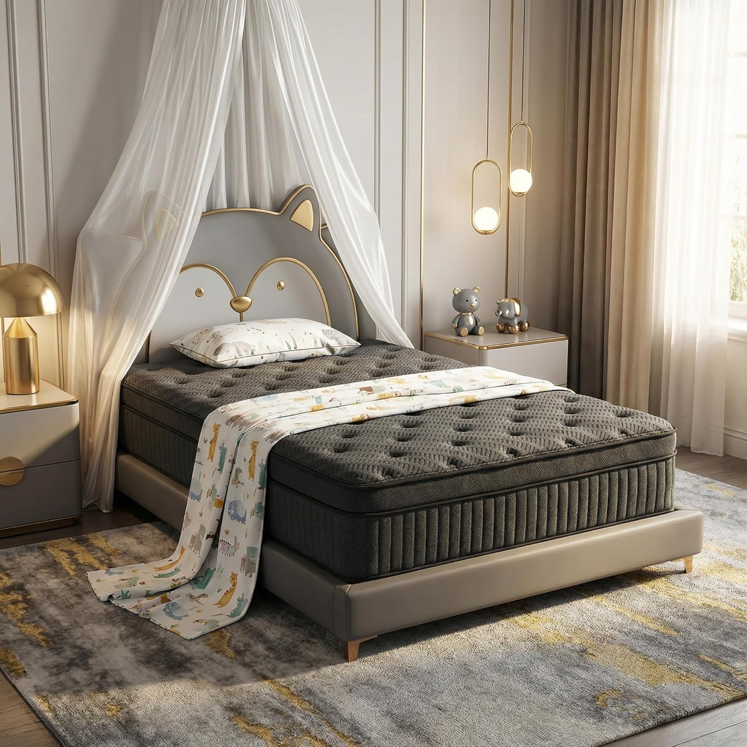 12″ Queen Hybrid Mattress – Balanced Support & Comfort, Cooling Breathable Foam + Pocket Coils, Motion Isolation, Reinforced Edges, CertiPUR-US, Fiberglass-Free, Mattress in a Box