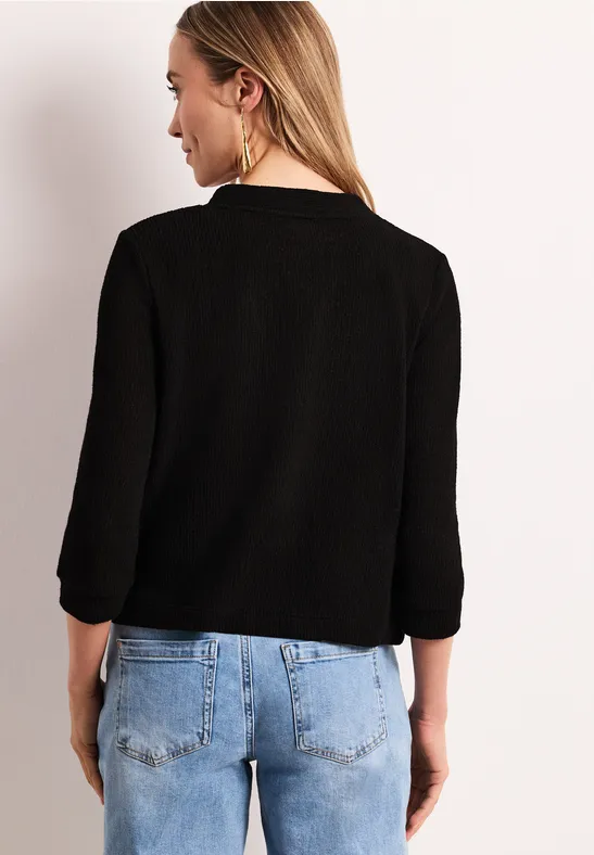 Langarm Jacke im Strick-Look