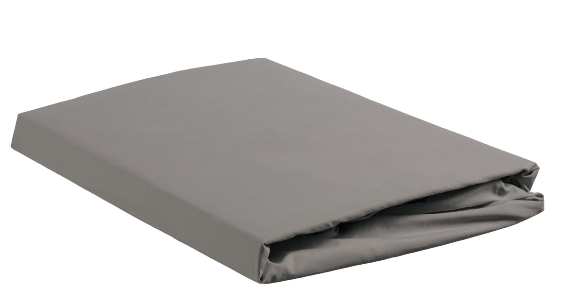 Ambiante splittopper hoeslaken Cotton Uni TDS - 200x220 cm - grijs