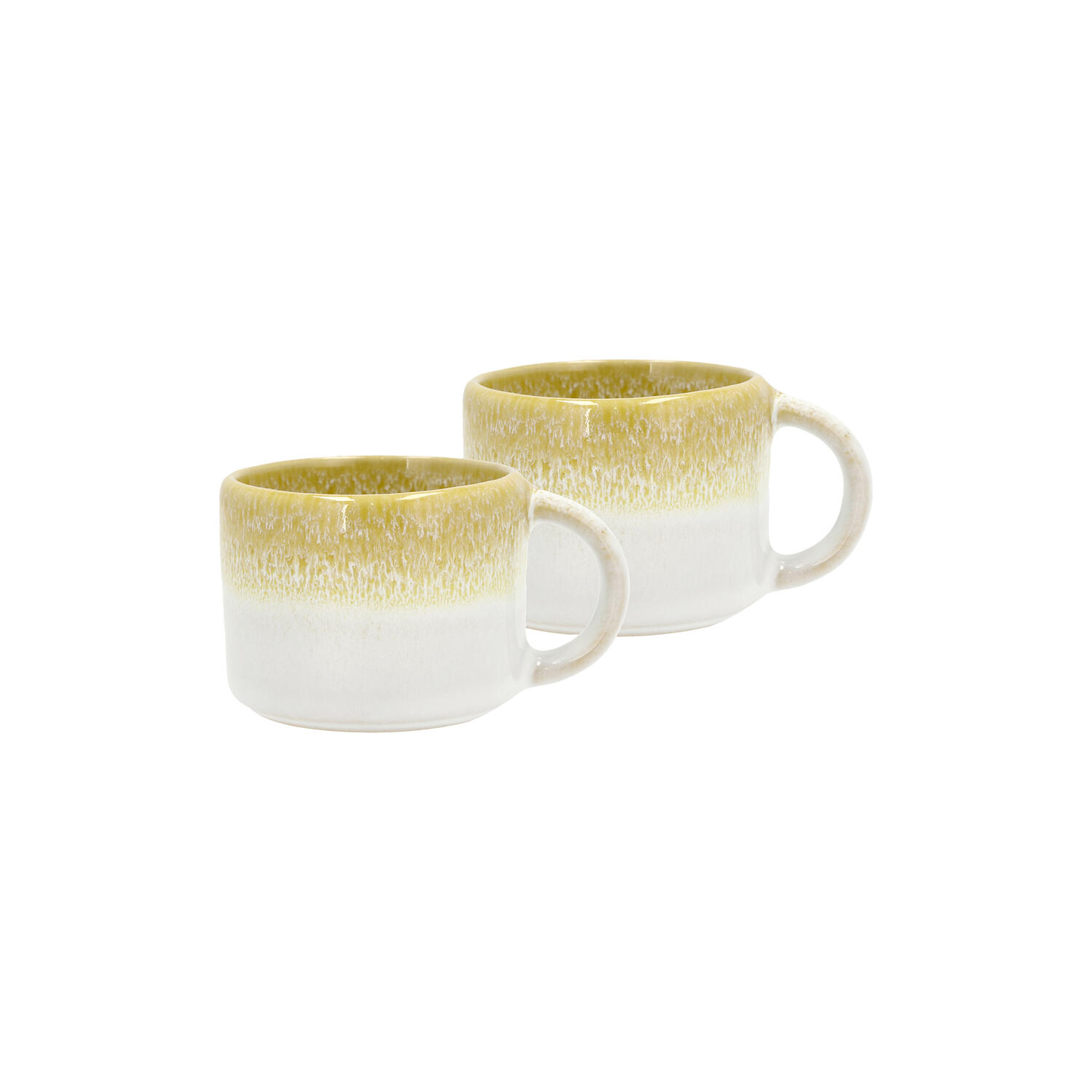 Styles espressokop 2 stk., gul/creme