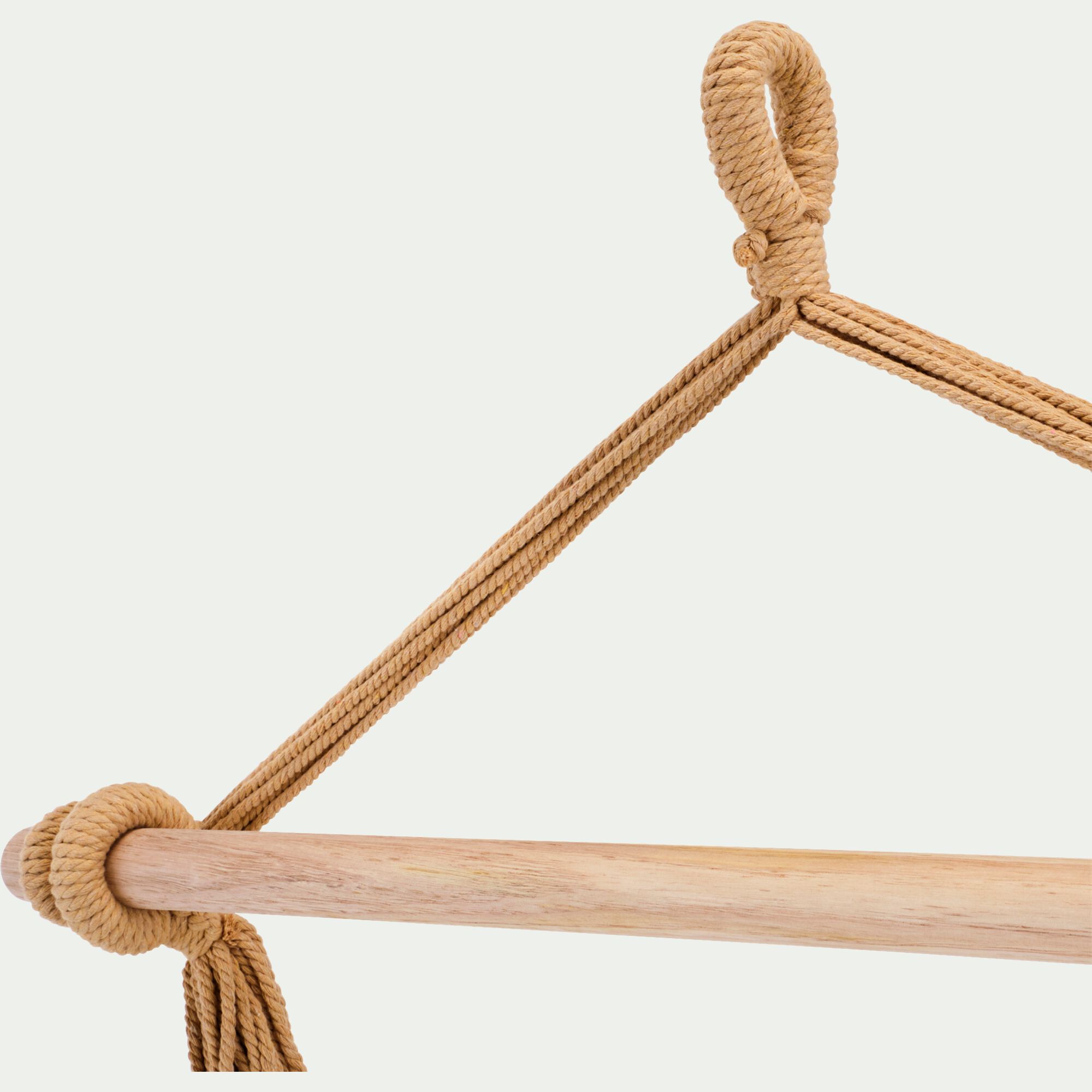 LAMIA - Fauteuil suspendu en polycoton - beige nèfle